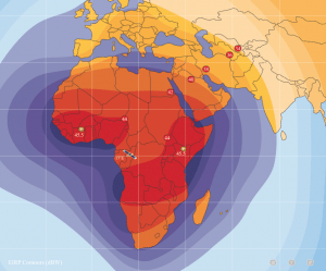 Amos 5 C-band coverage map. Photo: Spacecom