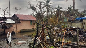One of the worst-hit towns by Typhoon Hagupit in the Philippines.