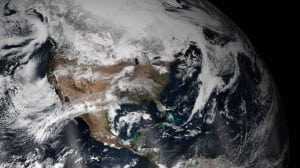 True Color view of North America captured by Visible Infrared Imaging Radiometer Suite (VIIRS) instrument on the NOAA/NASA Suomi NPP satellite