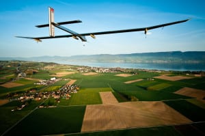 Solar Impulse aircraft in flight