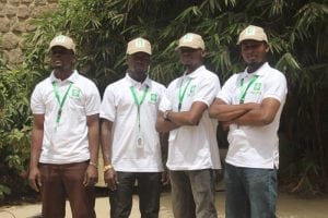AREWA24 installers ready to point customer dishes to Eutelsat 16A satellite.