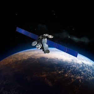 Artist's rendition of the Intelsat 35e satellite