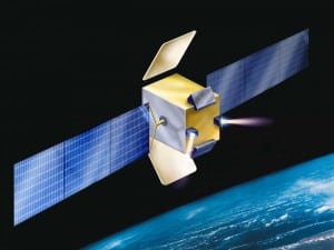 Artist rendition of the AMOS E satellite. Photo: Israel Aerospace Industries