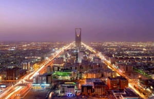 Riyad, capital of Saudi Arabia, at night