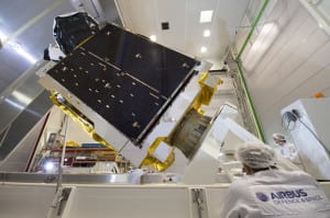 Telesat's first high throughput satellite, Telstar 12 Vantage, before shipping to the launch site. 