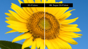 Hi-Vision vs. 8K Super High Vision. 
