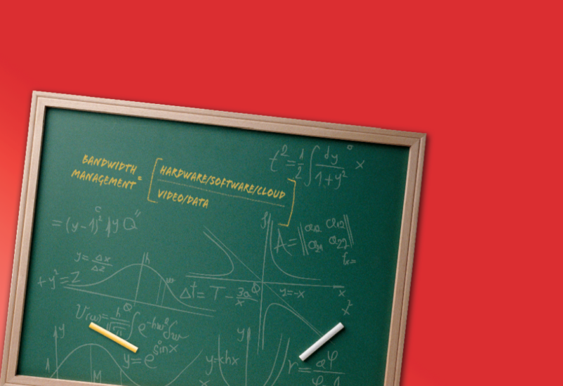 Bandwidth management equations on a blackboard