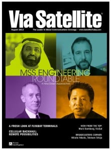 Via Satellite magazine August 2013 Cover