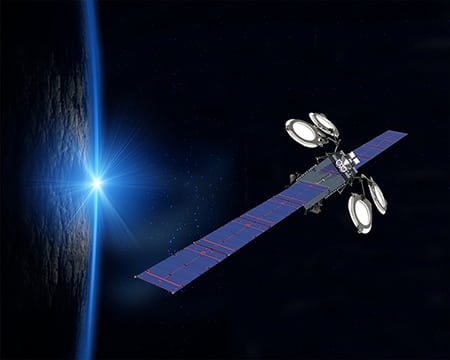 Illustration of Boeing's 702SP Electric Satellite