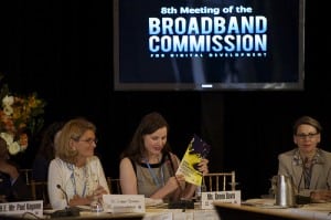 Academy Award-winning actor and advocate Geena Davis at the 8th meeting of the Broadband Commission.