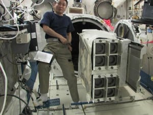 NanoRacks Satellite Deployer inside the ISS