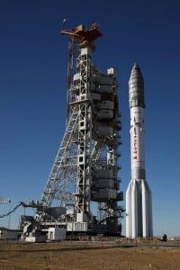 Inmarsat F51 satellite ready for launch aboard a Proton-M rocket. Photo: Inmarsat