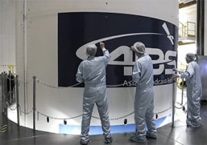 ABS logo on Ariane 5