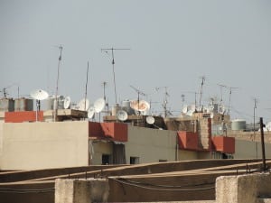 Middle East Satellite Television Dishes