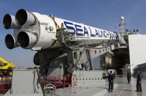 Dry roll-out of the Zenit 2S launch Vehicle on March 29 Sea Launch