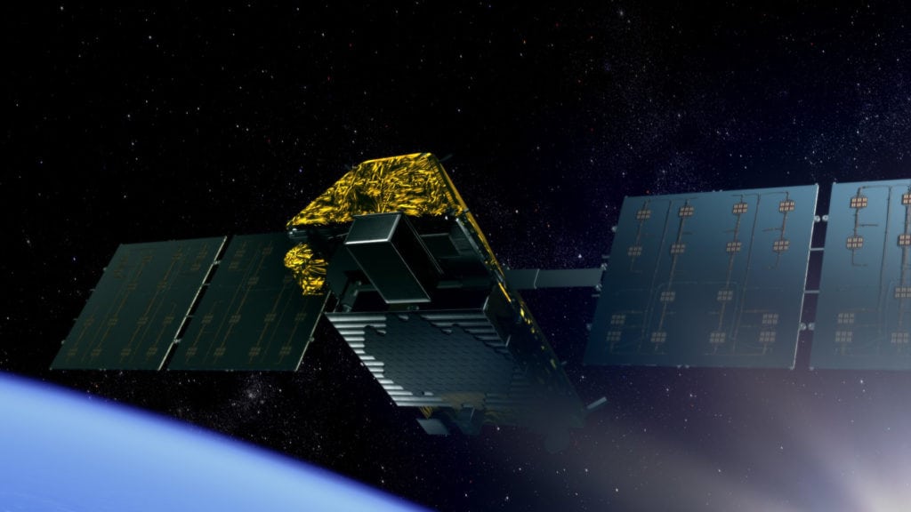 Artist rendition of an Iridium Next satellite. Photo: Iridium