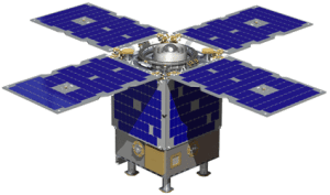 Digital rendering of the Orbital Test Bed. Photo: SSTL