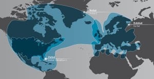 ViaSat Eutelsat HTS Map