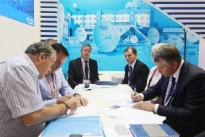 Gazprom Space Systems and Bentley Walker Execs
