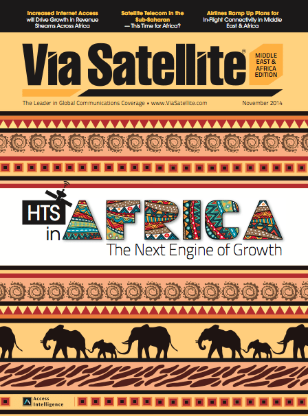 Via Satellite magazine Middle East & Africa 2014 cover