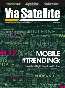 Via Satellite magazine February 2015 cover