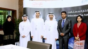 Delegates from the EIAST and ISRO meet at the EIAST facility in Dubai