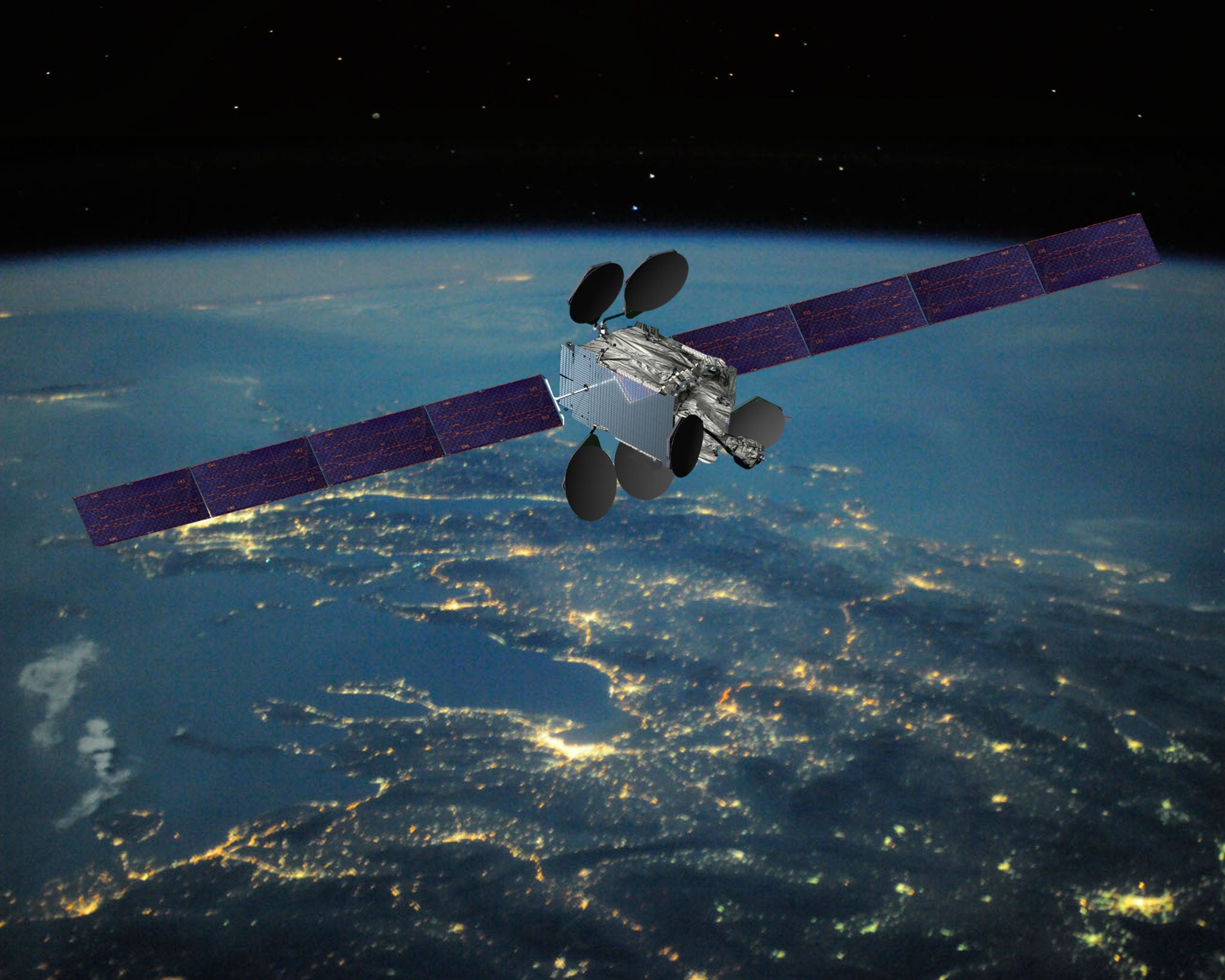 Intelsat EpicNG HTS satellite, rendering. Photo: Intelsat
