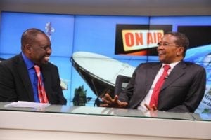 President Kikwete of Tanzania (right) being interviewed by AzamTV’s Tido Mhando