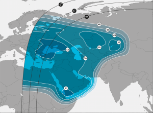 SES NSS 6 satellite’s ku-band spot beam over the Middle East