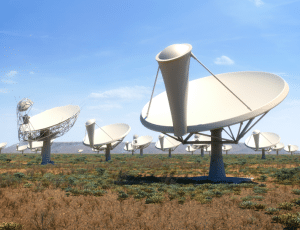 Artist impression of SKA1 MID in South Africa
