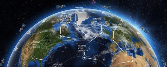 Rendering of Aireon space-based ADS-B system.