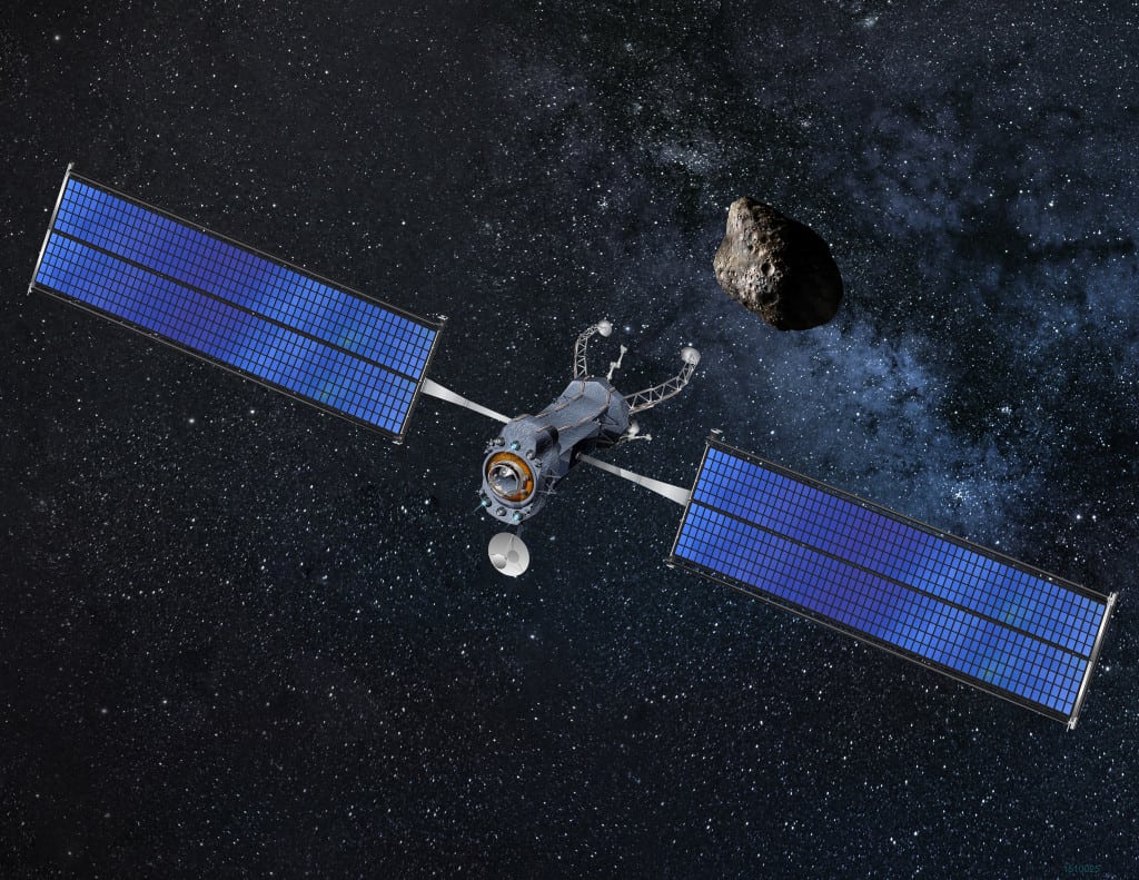 Artist rendition of satellite with a solar electric propulsion system. Photo: SSL