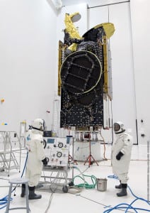 Eutelsat 65 West A Satellite preparing for launch. Photo: Arianespace