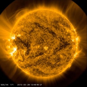 The sun, imaged in a wavelength of extreme ultraviolet light. Photo: Solar Dynamics Observatory, NASA.