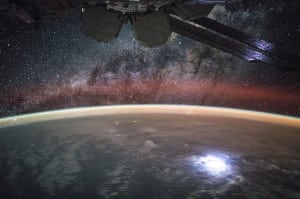 A time lapse photo from the International Space Station ISS NASA