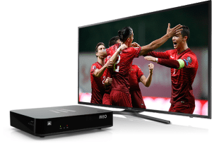 A MEO advertisement for   4K on a Samsung TV. Photo: Portugal Telecom 