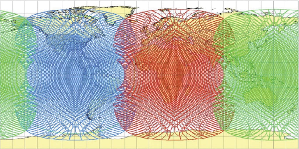 Projected ViaSat 3 coverage map. Photo: ViaSat