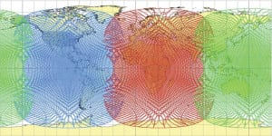 Projected ViaSat 3 coverage map. Photo: ViaSat
