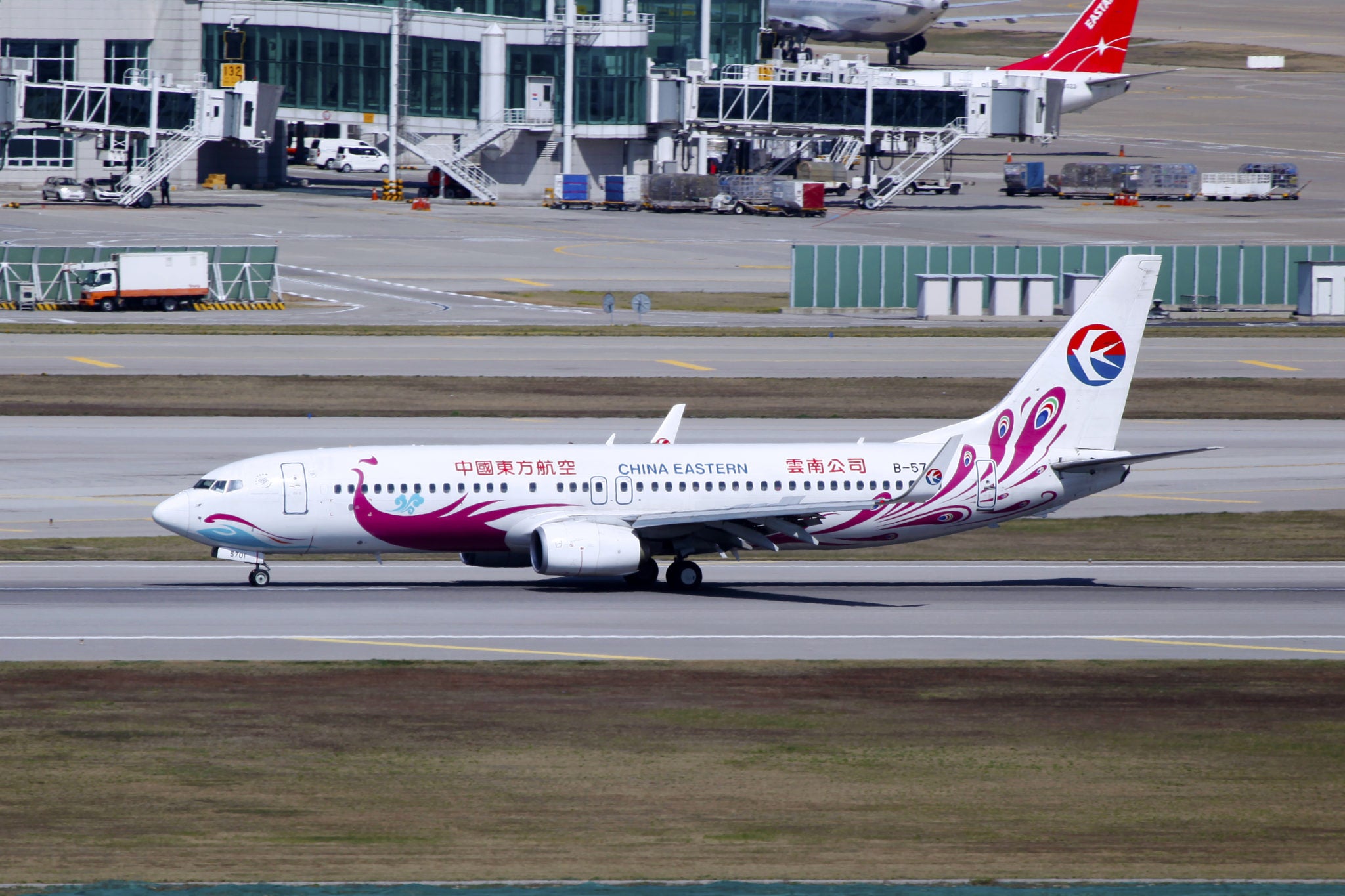 A China Eastern Airlines Boeing 737-89P(WL) at Seoul Incheon International Airport.