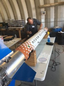 Vector Space Systems prepping its suborbital rocket for launch.