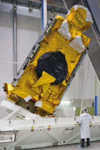 Al Yah Satellite Communications Company (Yahsat) satellite Y1B prior to launch. Photo: Airbus Defence and Space