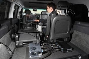 European Aviation Network testing at Nokia Stuttgart with onboard equipment. Photo: Nokia