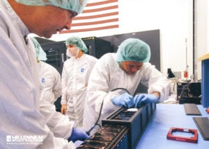 Final preparations of the Altair Pathfinder satellite at Millennium Space Systems. Photo: Millennium Space Systems