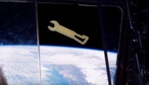 Made in Space product in the ISS. Photo: Axiom