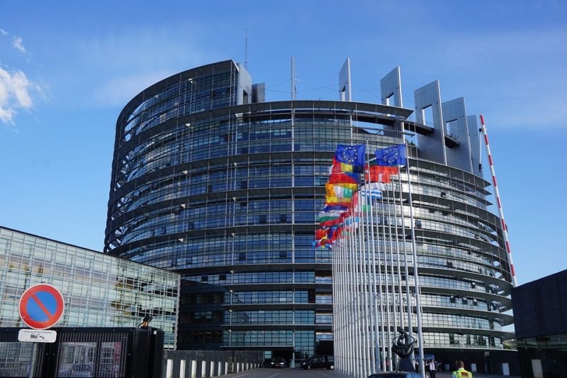 Strasbourg European Parliament Building.