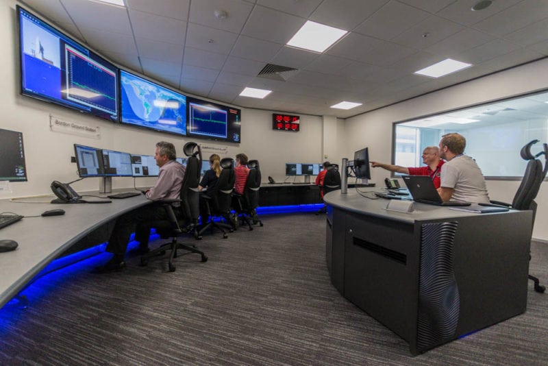 SSTL's Spacecraft Operations Centre, Guildford, UK. 