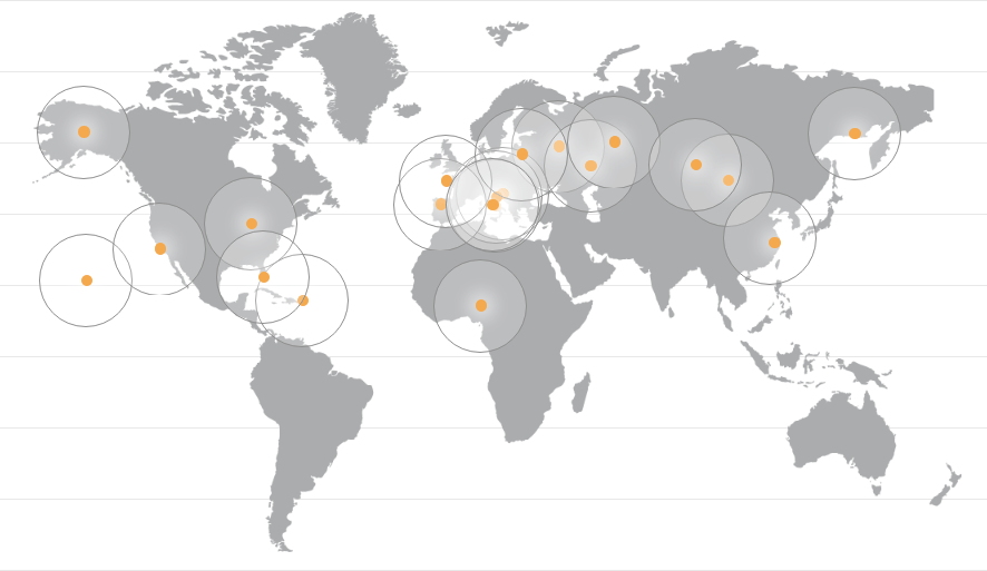 RBC Signals ground station locations. 