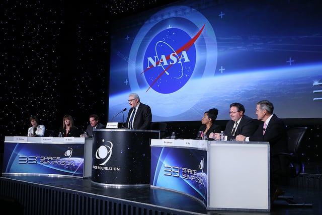 NASA Directors panel at 33rd Space Symposium. Photo: Space Foundation. 
