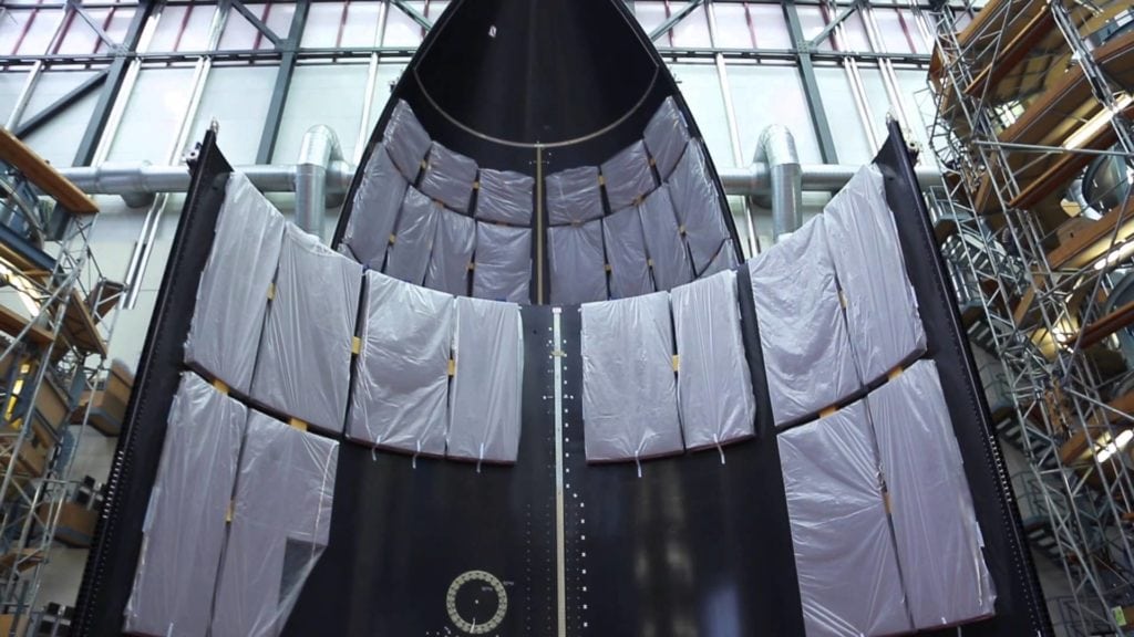 RUAG payload fairing. Photo: RUAG space.