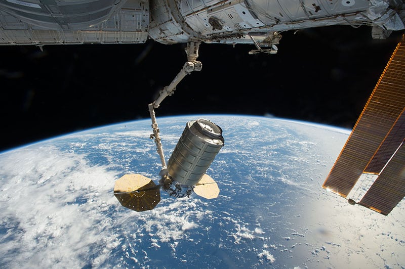 The Cygnus cargo delivery spacecraft 